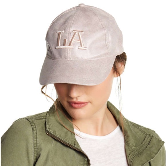 August Hats Accessories - August Hats Metallic Blush LA Baseball Cap